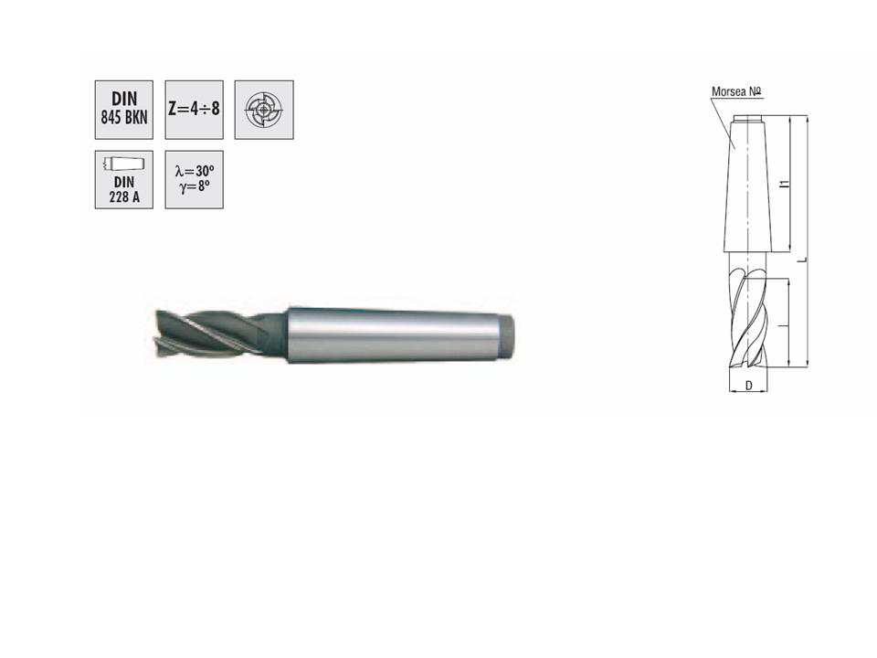 Фрезы концевые с коническим хвостовиком DIN 845 BKN, HSSE фото 8